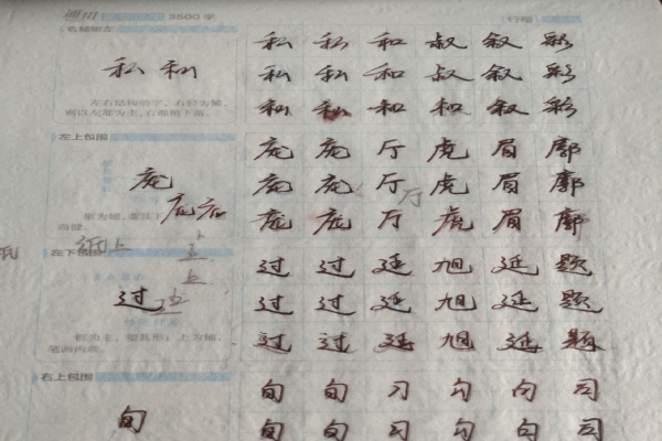 文法学院“一周一书”社 学生书法练习